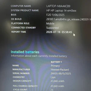 HP 14-em0086AU R5 7520U/16GB/512GB/14''FHD/AMD Radeon Graphics/Win11_Bạc Cũ đẹp