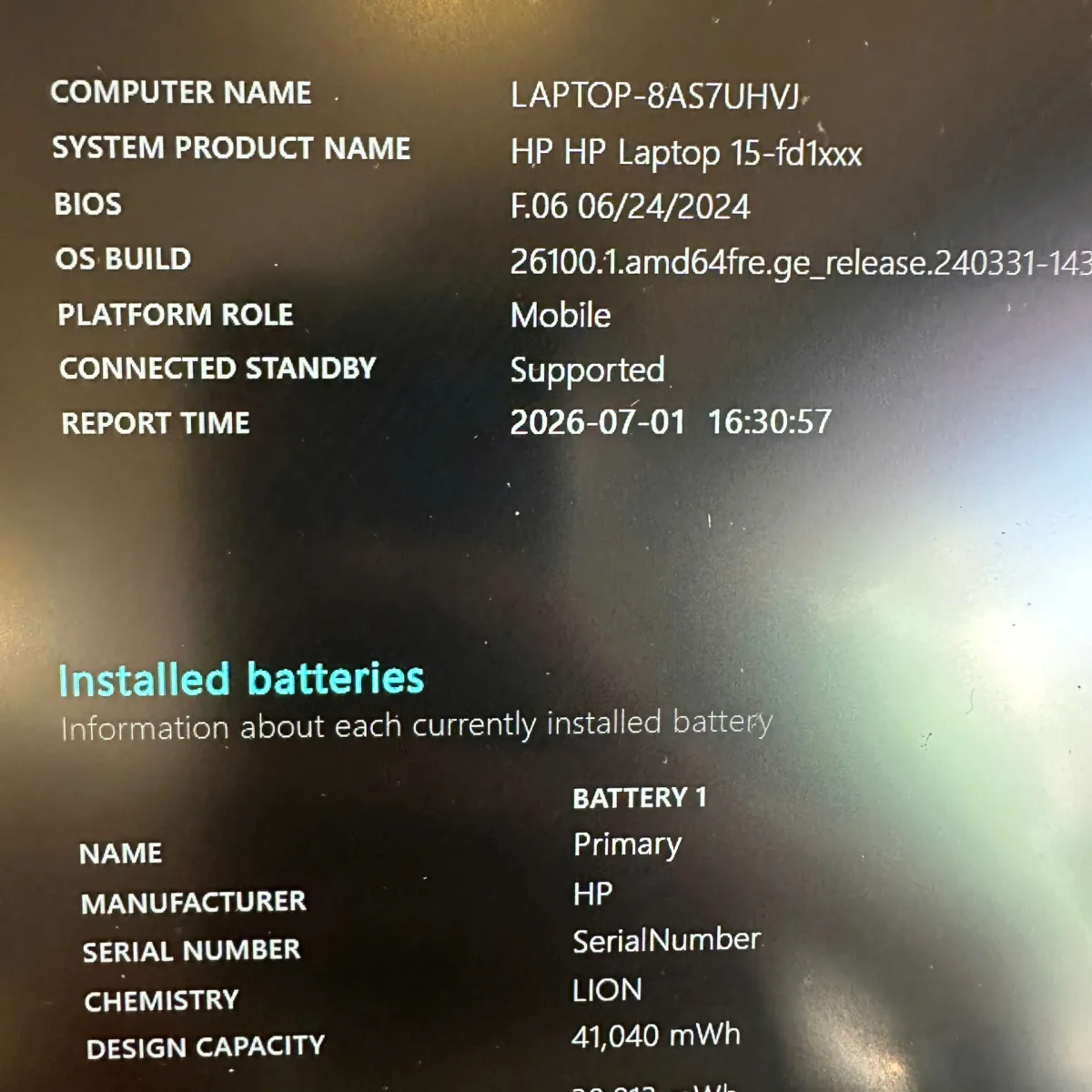 HP 15-fd1058TU U7-155H/AI/16GB/1TB/15.6"FHD/Win11 Bạc Cũ