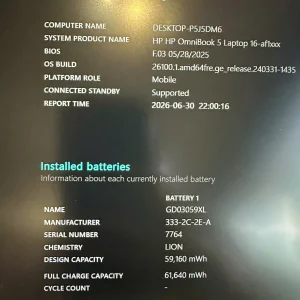 HP OmniBook 5 AI 16-af1048TU U5-225U/16GB/512GB/16"/Win11+HS24 Bạc Cũ