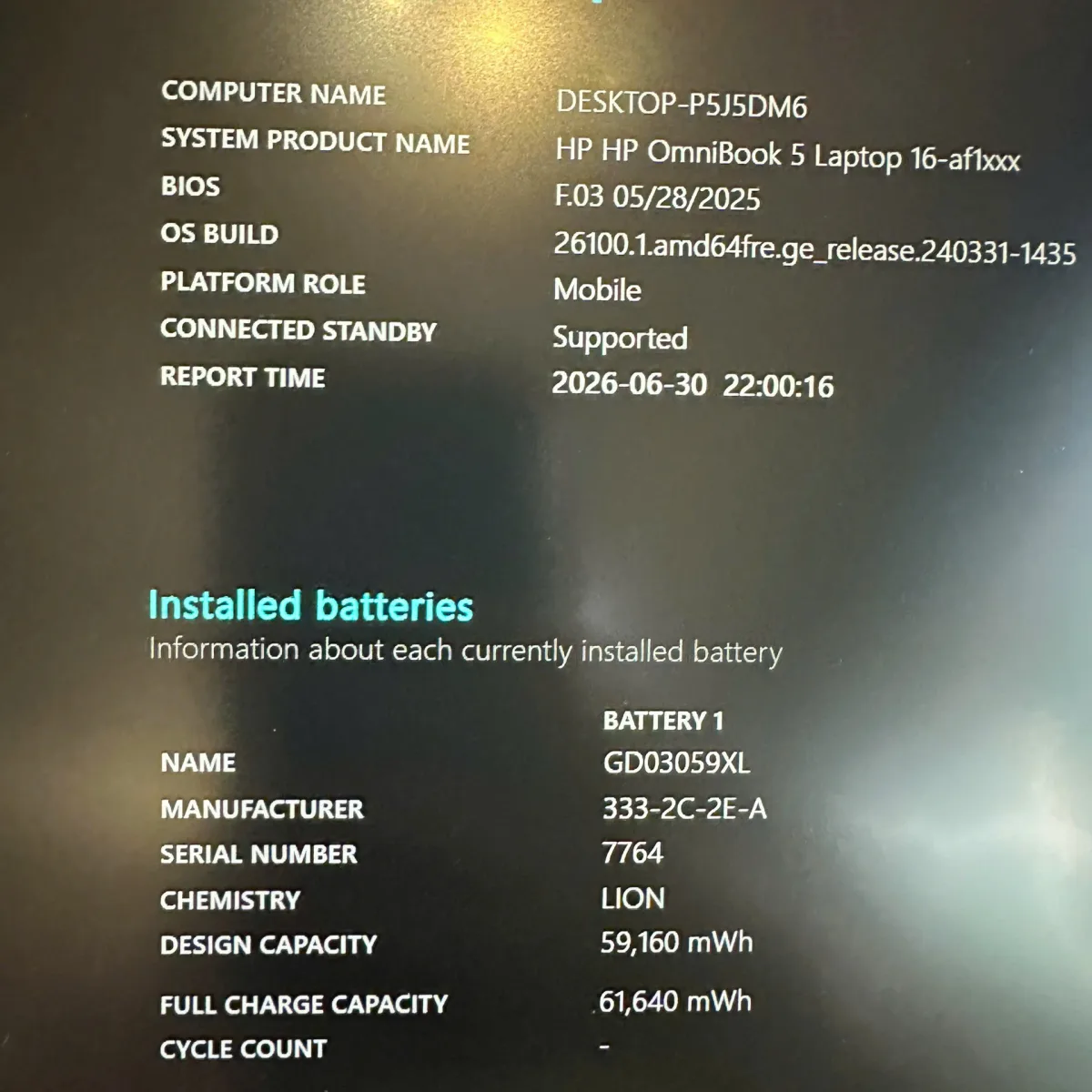 HP OmniBook 5 AI 16-af1048TU U5-225U/16GB/512GB/16"/Win11+HS24 Bạc Cũ