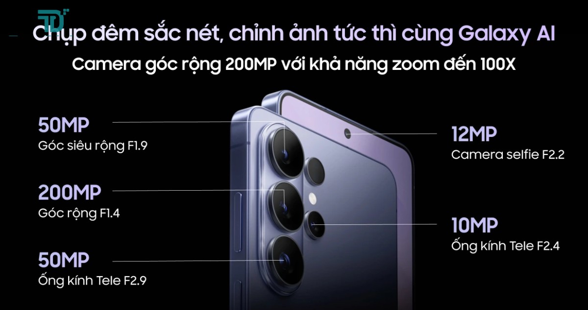 Camera Samsung Galaxy S26 Ultra 200MP zoom 100X Galaxy AI - TuanDigi