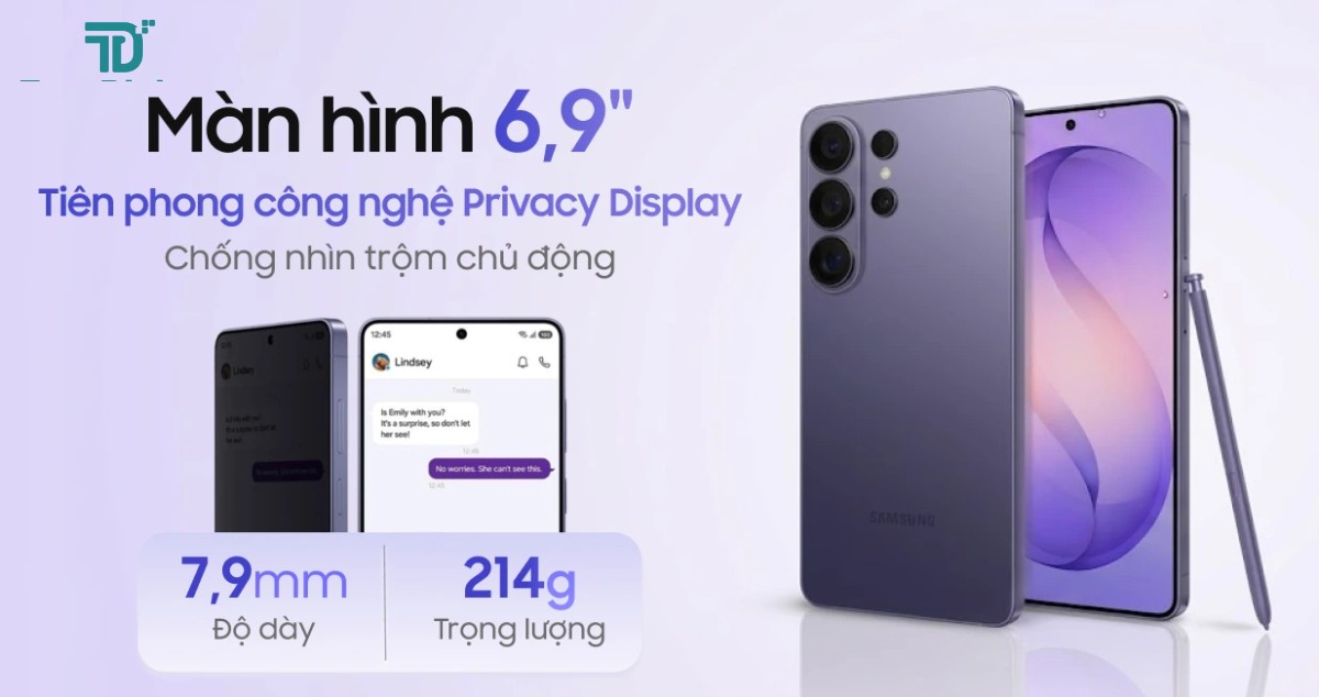 Màn hình Samsung Galaxy S26 Ultra 6.9 inch Privacy Display chống nhìn trộm - TuanDigi