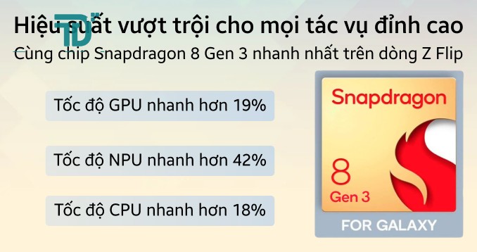 Hiệu năng Snapdragon 8 Gen 3 for Galaxy trên Samsung Galaxy Z Flip6 - TuanDigi