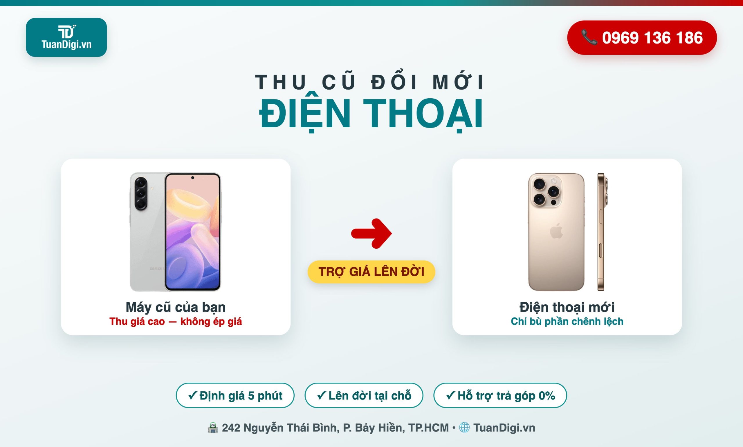 Thu cũ đổi mới điện thoại TP.HCM Thu cũ đổi mới điện thoại tại TP.HCM - trợ giá lên đời - TuanDigi