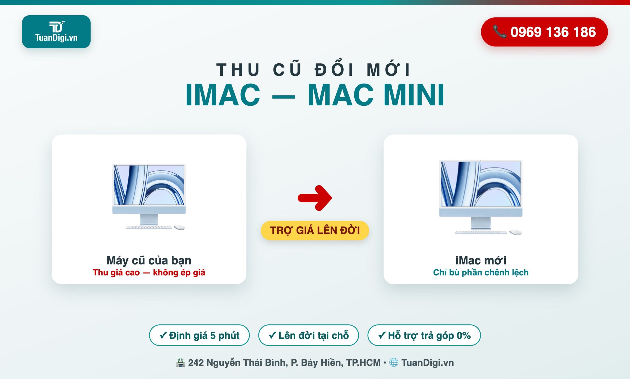 Thu cũ đổi mới iMac, Mac Mini tại TP.HCM - trợ giá lên đời - TuanDigi