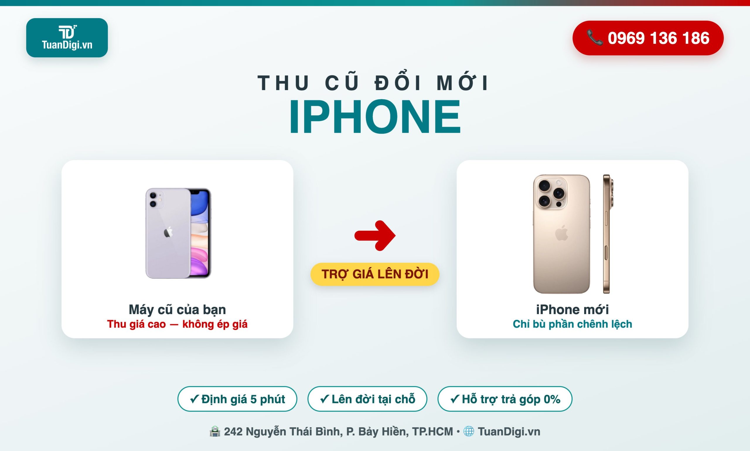 Thu cũ đổi mới iPhone TP.HCM Thu cũ đổi mới iPhone tại TP.HCM - trợ giá lên đời - TuanDigi