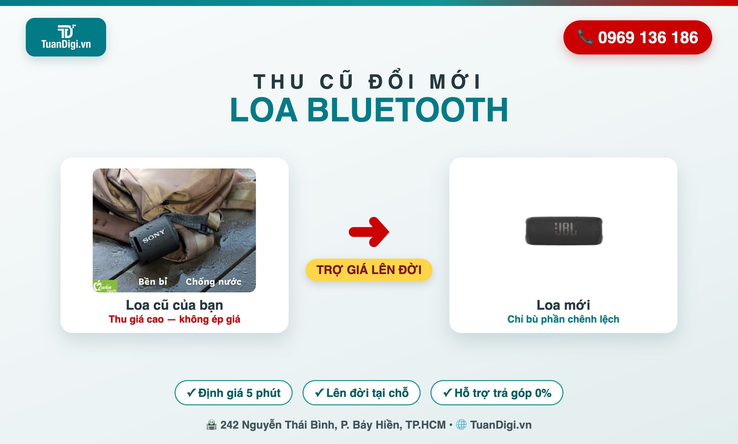 Thu cũ đổi mới loa Bluetooth tại TP.HCM - trợ giá lên đời - TuanDigi