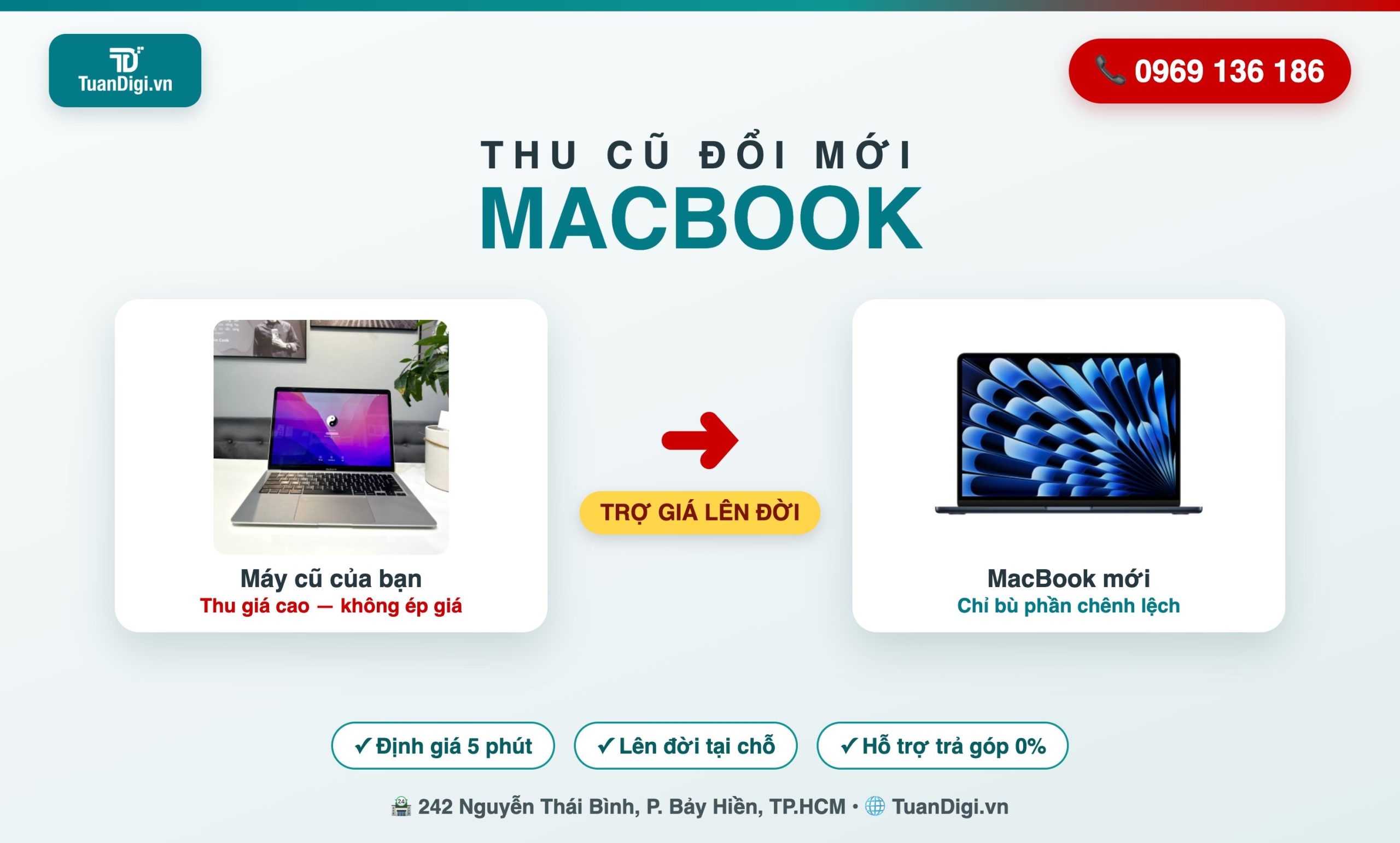 Thu cũ đổi mới MacBook tại TP.HCM - trợ giá lên đời - TuanDigi
