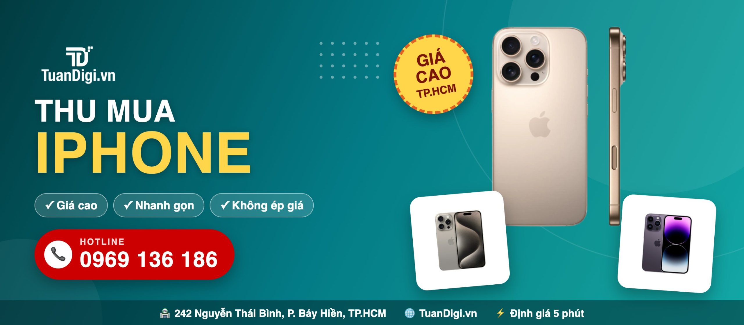Thu mua iPhone cũ giá cao TP.HCM Thu mua iPhone cũ giá cao tại TP.HCM - TuanDigi 0969 136 186