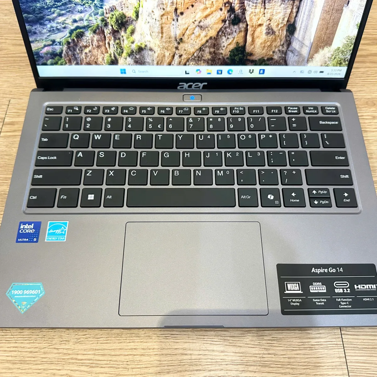 Acer Aspire Go 14 AI AG14-71M-52LH Ultra 5 115U/16GB/512GB/14" FHD+/Win11 Xám Cũ đẹp