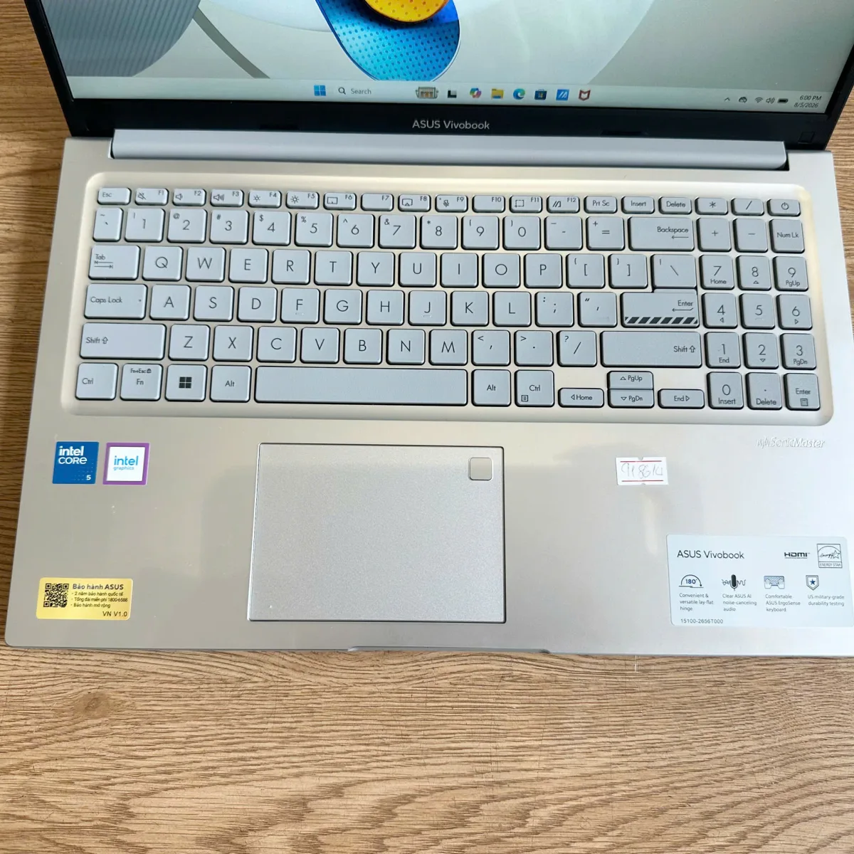 Asus Vivobook X1504VA-BQ165W Core 5-120U/16GB/512GB/15.6" FHD/Win11 Bạc Cũ