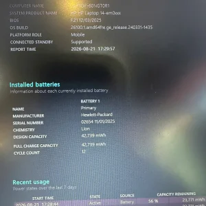 HP 14-em0024AU Ryzen 5-7520U/16GB/512GB/ 14"FHD/Win11 Bạc Cũ đẹp