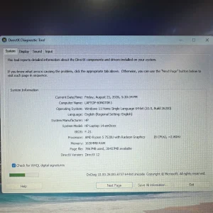 HP 14-em0024AU Ryzen 5-7520U/16GB/512GB/ 14"FHD/Win11 Bạc Cũ đẹp