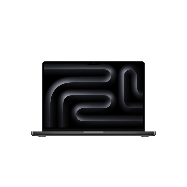 MacBook Pro 14 inch chip M4 màu Đen Không Gian, mặt trước khi mở nắp