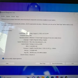 MSI Prestige 13 AI Evo A1MG-062VN U7 155H/32G/1T/13.3"2.8 OLED/Win11 Xám Cũ đẹp