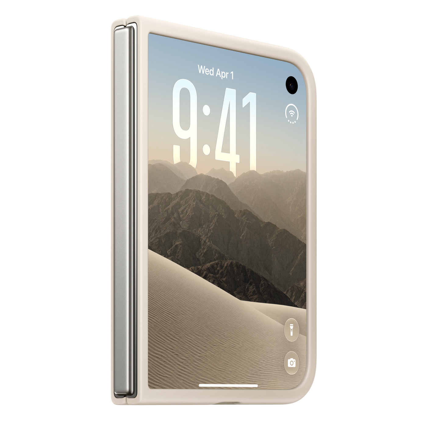 Ốp Lưng iPhone Duo Be Cát nhìn nghiêng, thấy cạnh máy và bản lề Ốp Lưng iPhone Duo Be Cát nhìn nghiêng, thấy cạnh máy và bản lề