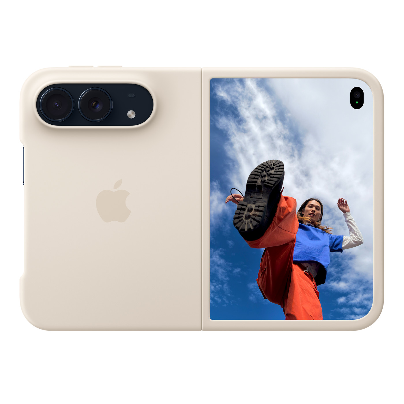 Ốp Lưng iPhone Duo Be Cát khi gập, màn hình ngoài 5,4 inch vẫn dùng bình thường Ốp Lưng iPhone Duo Be Cát khi gập, màn hình ngoài 5,4 inch vẫn dùng bình thường